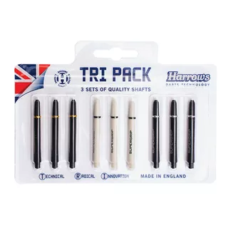 Dart Shafts Harrows Supergrip Tri Pack Medium Pro