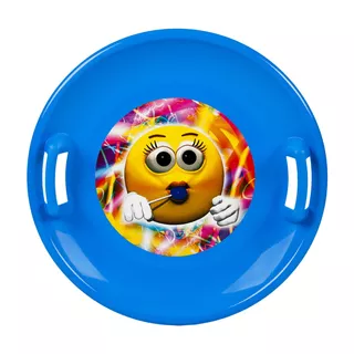 Snow Saucer STT - Orange Emoji Boy - Blue Emoji Girl