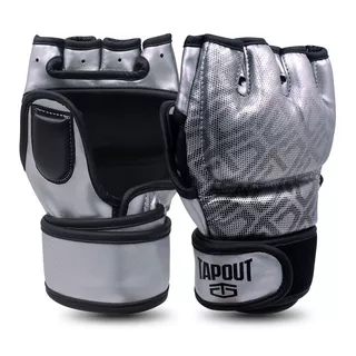 MMA rukavice Tapout Silver PU - L