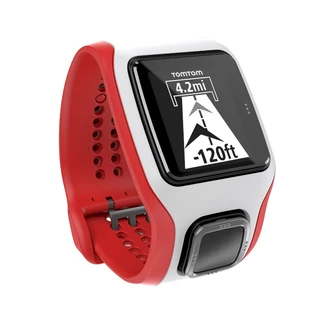GPS hodinky TomTom Runner Cardio - bílo-červená - bílo-červená