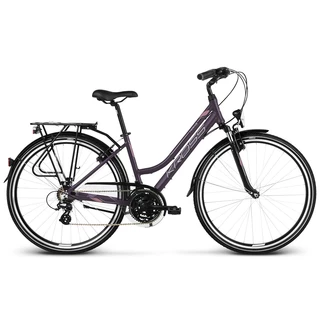 Dámsky trekingový bicykel Kross Trans 2.0 28" - model 2020 - fialová/ružová/strieborná - fialová/ružová/strieborná