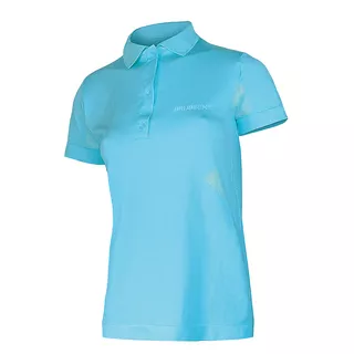 Women's functional T-shirt Brubeck PRESTIGE with collar - Blue