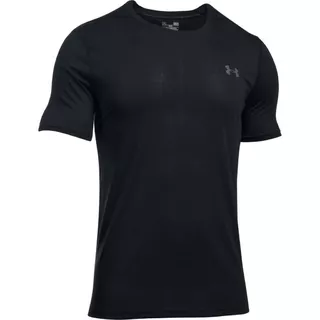 Pánske tričko Under Armour Threadborne Fitted SS - MAKO BLUE / GRAPHITE - Black