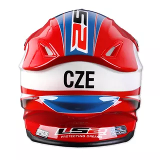 LS2 Tuareg Motorcycle Helmet - Red-Blue