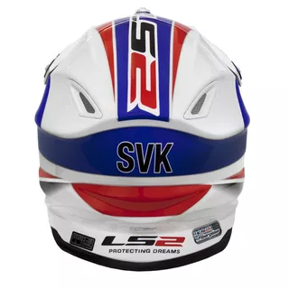Motokrosová prilba LS2 MX456 Tuareg - bielo-červená