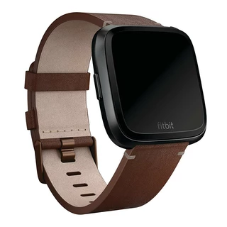 Replacement Smart Watch Band Fitbit Versa Leather Cognac