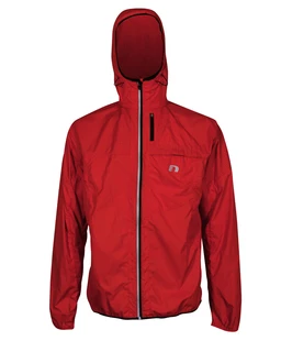 Pánska športová bunda s kapucňou Newline Imotion Wind Hoodie - červeno-čierna