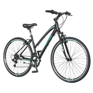 Dámsky crossový bicykel Visitor Terra 28" 6.0 - čierno-fialová