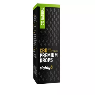 CBD kvapky Eighty8 Natural 7 %