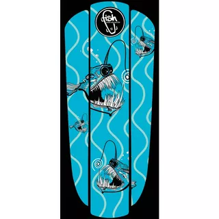 Penny Board Sticker Fish Classic 22” - Purple Puppy - Green Fish