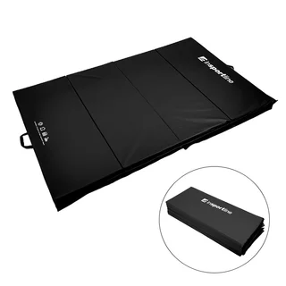 Skládací gymnastická žíněnka inSPORTline Kvadfold 200x120x5 cm - černá