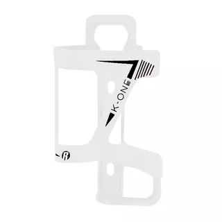 Side Water Bottle Cage ROTO Slide K-One Plastic - White/Black Logo