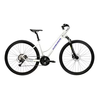Dámské crossové kolo Kross Evado 4.0 28" Gen 007 - šedá / námořnická modrá / lesk