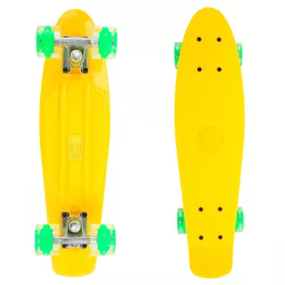 Penny board Maronad Retro se svítícími kolečky - žlutá