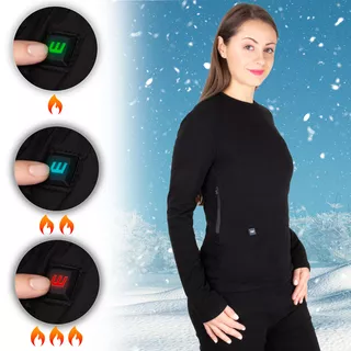 Dámské vyhřívané triko W-TEC Insulong Lady - černá