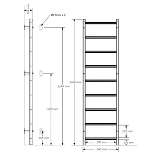 BenchK 311 Sprossenwand mit Klimmzugstange