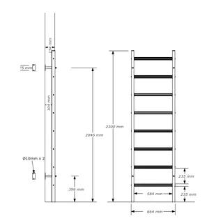 Wall Bars BenchK 212B