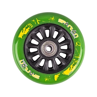 Replacement Wheels for Spartan Stunt Scooter 100mm - Orange - Green