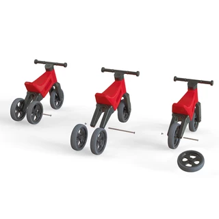 2-in-1 Balance Bike/Tricycle FUNNY WHEELS Rider Sport - Ruby Red