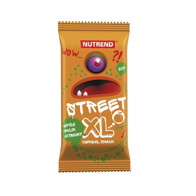 Tyčinka Nutrend Street XL 30g - marhuľa s jogurtovou polevou