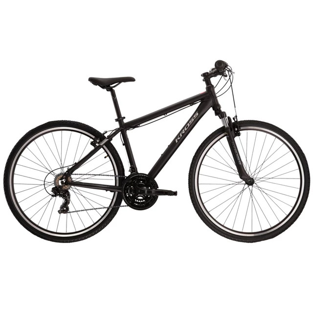 Pánsky crossový bicykel Kross Evado 1.0 28" Gen 004 - grafitová/červená - čierna/grafitová