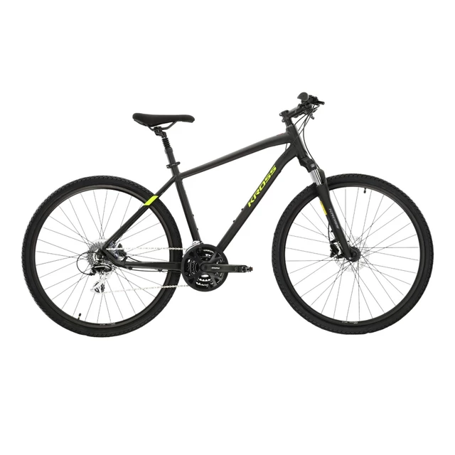 Pánsky crossový bicykel Kross Evado 4.0 28" - model 2022 - čierna/zelená