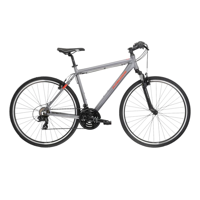 Pánsky crossový bicykel Kross Evado 1.0 28" Gen 004 - čierna/grafitová - grafitová/červená