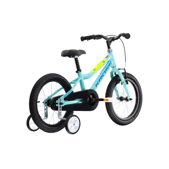 Kinderfahrrad Kross Mini 4.0 16" Gen 004 - Aquamarin / Blau / Limette Glänzend