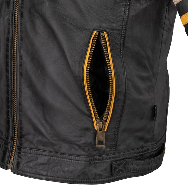 Herren Leder Motorradjacke W-TEC Traction