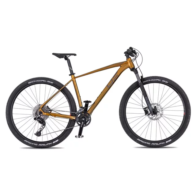 Horské kolo 4EVER Firetrack 29'' - model 2025 - pearl black / hologram - dark gold / iron
