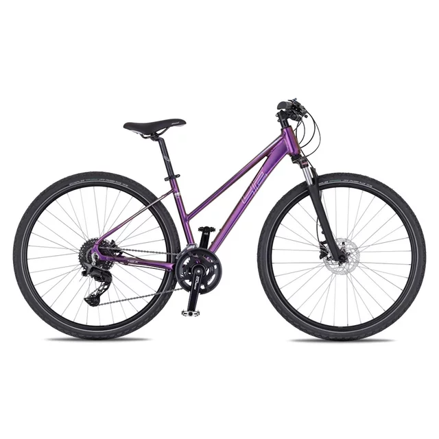 Dámské crossové kolo 4EVER Pulse Disc 28'' - model 2026 - purple/hologram - purple/hologram