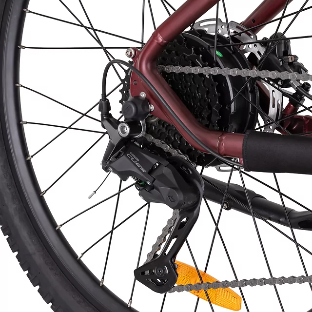 Dámské horské elektrokolo inSPORTline ISL Cleora 648 Wh 27,5" - model 2026 - Velour Red