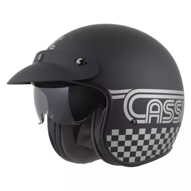 Moto přilba Cassida Oxygen Rondo 2.0 černá matná/stříbrná