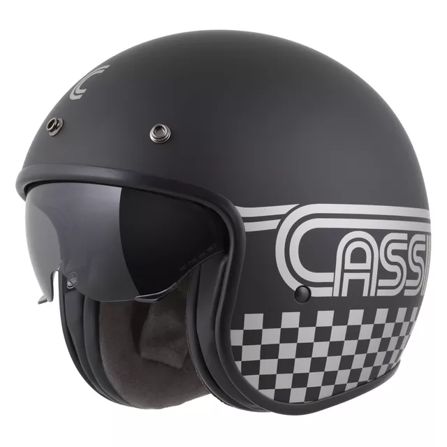 Moto přilba Cassida Oxygen Rondo 2.0 černá matná/stříbrná