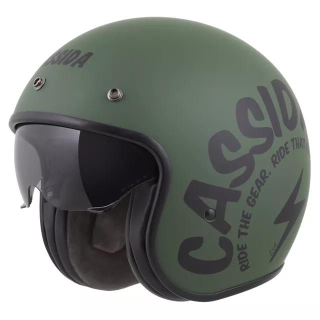 Moto přilba Cassida Oxygen Gear 2.0 zelená matná/černá 2025