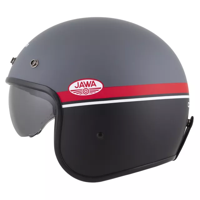 Moto přilba Cassida Oxygen Jawa OHC 2.0 šedá matná/červená/černá/bílá