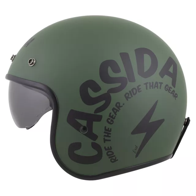 Moto přilba Cassida Oxygen Gear 2.0 zelená matná/černá 2025