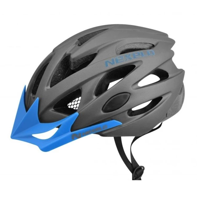 Cycling Helmet Nexelo Straight - Black-Orange - Blue-Gray