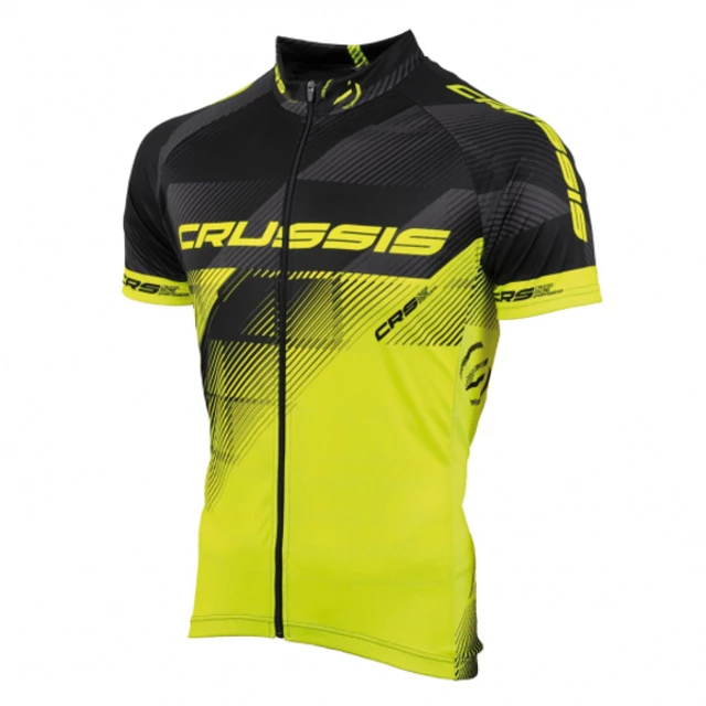 Cycling Jersey Crussis - Black-Fluo Yellow, S