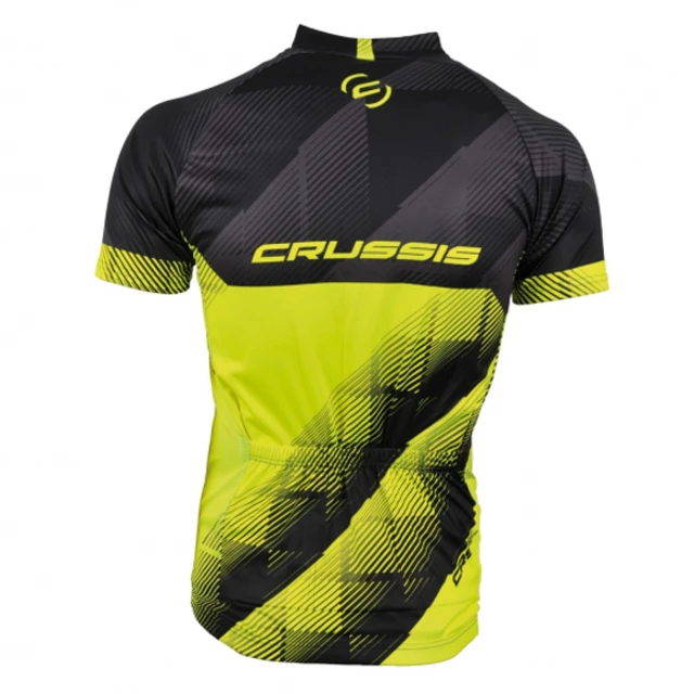 Cyklistický dres Crussis CSW-046 - černá-fluo žlutá