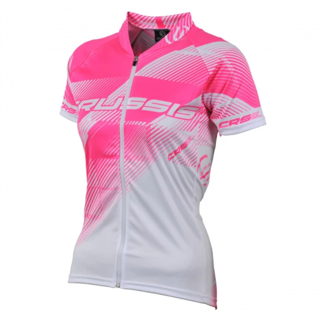 Women’s Cycling Jersey Crussis - White-Pink