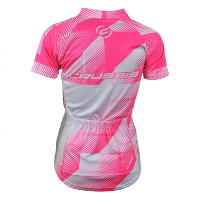 Women’s Cycling Jersey Crussis - White-Pink
