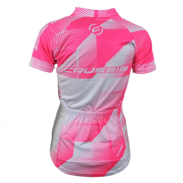 Crussis Damen Radtrikot - weiß-rosa