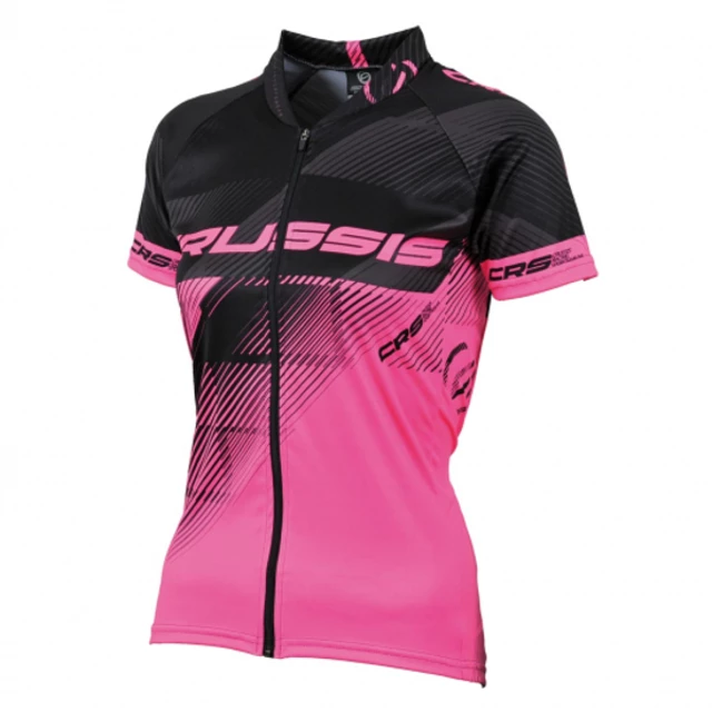 Women’s Cycling Jersey Crussis - Black-Pink