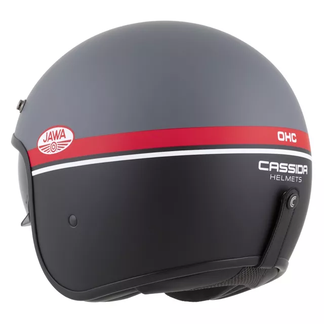 Moto přilba Cassida Oxygen Jawa OHC 2.0 šedá matná/červená/černá/bílá
