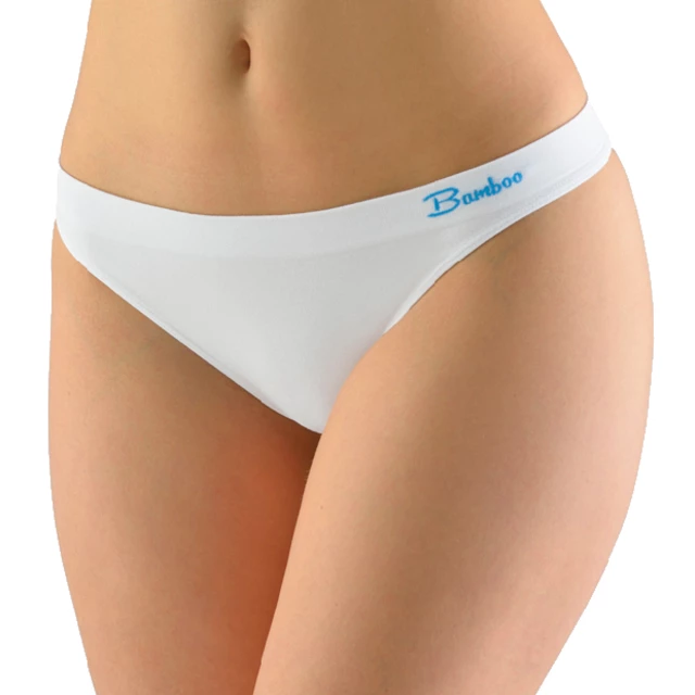 Low-Rise Thong Bamboo - White