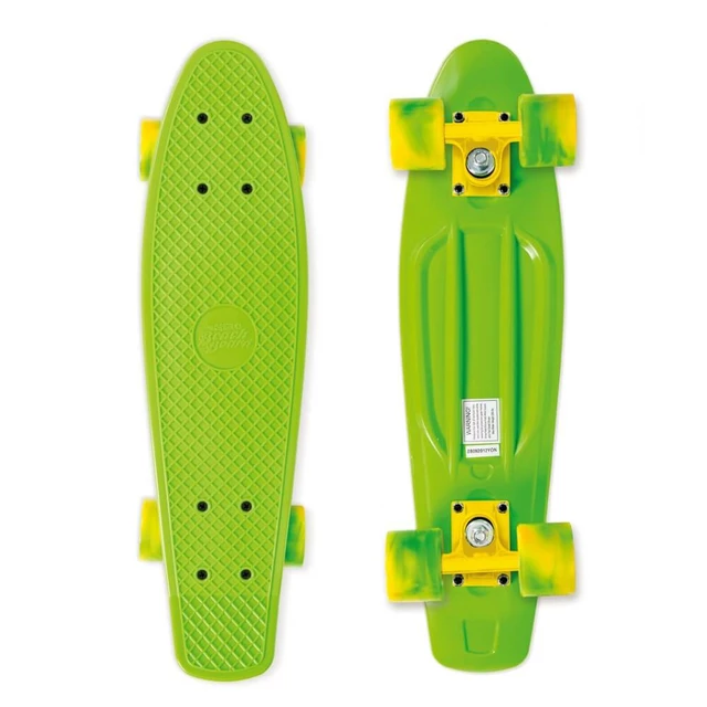 Pennyboard Street Surfing Beach Board - Gnarly Sunset Orange - California Dream Green