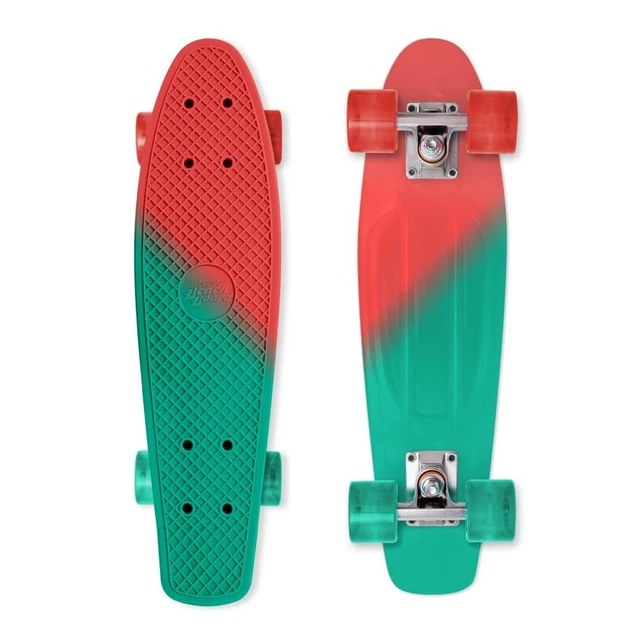 Műanyag gördeszka Street Surfing Beach Board - Color Vision, piros-zöld