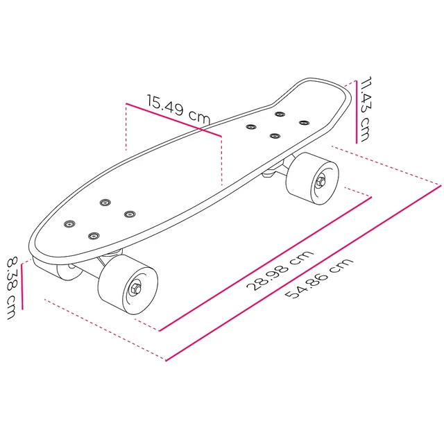 Műanyag gördeszka Street Surfing POP BOARD Souper Black Dot