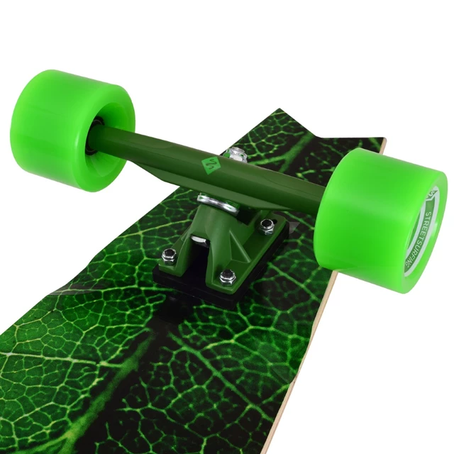 Longboard Street Surfing Fishtail - The Leaf 42" - Zelený truck